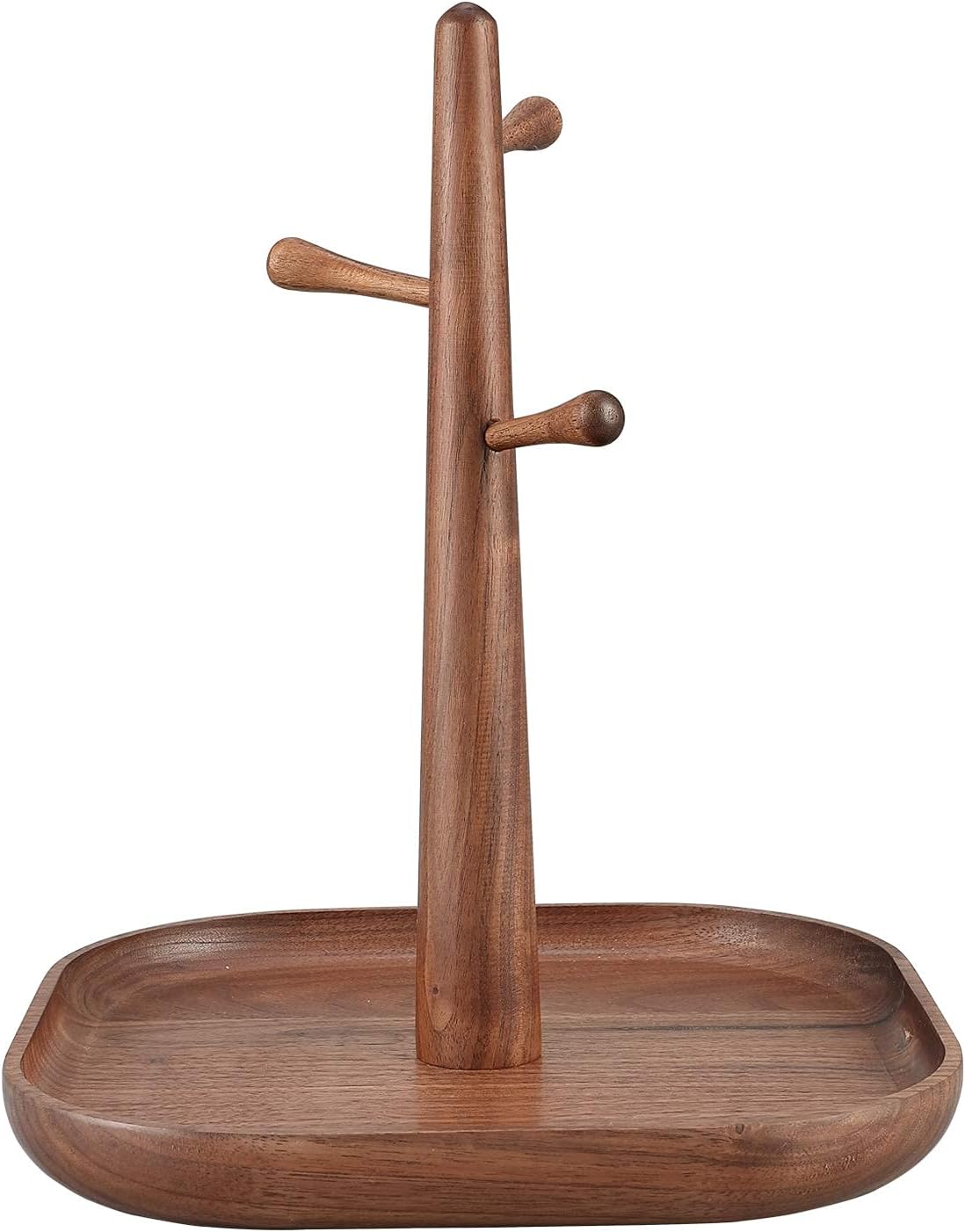 “Generic” C-Joy Wood Handmade Wooden Key Holder, Key Rack for Entryway, Wood Decorative Organizer,Jewelry Key Stand Hanging Organizer (Walnut) , CJWKS01-WN