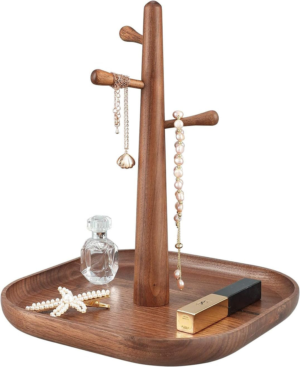 “Generic” C-Joy Wood Handmade Wooden Key Holder, Key Rack for Entryway, Wood Decorative Organizer,Jewelry Key Stand Hanging Organizer (Walnut) , CJWKS01-WN