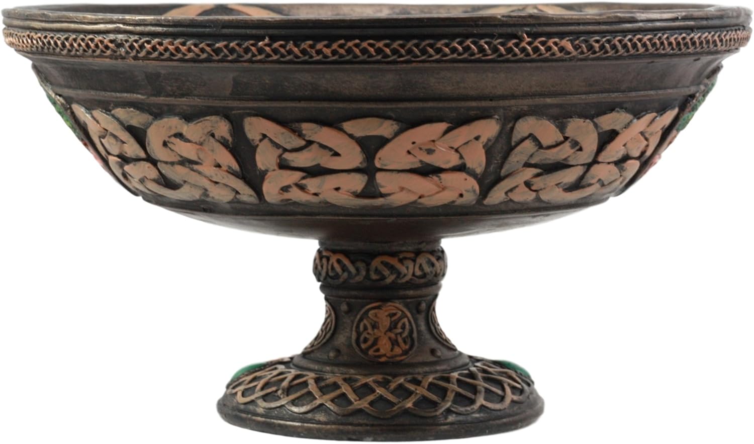 Ebros Ancient Celtic Tree of Life Offering Bowl Figurine 8.5"H Celtic Trinity Knotwork Decorative Utility Holder Serving Bowl Statue