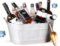 18” Stainless Steel Beverage Tub - 5 Gallon - Gold Handles & Shovel Included - Holds 30 Bottles & Stays Cold for Hours - Use as Wine Bottle Chiller to Beer Bucket Holder - Leak Proof